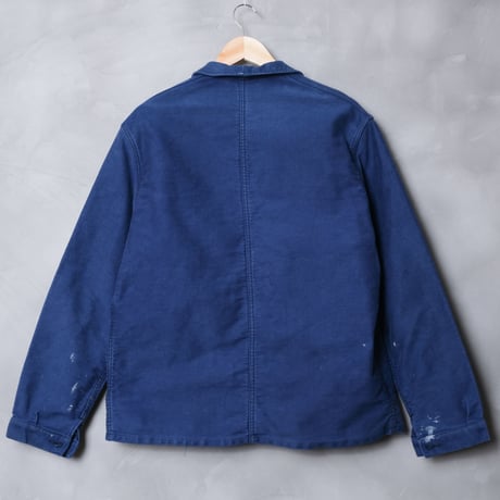 50-60s Le Mont St Michel Blue Moleskin Jacket
