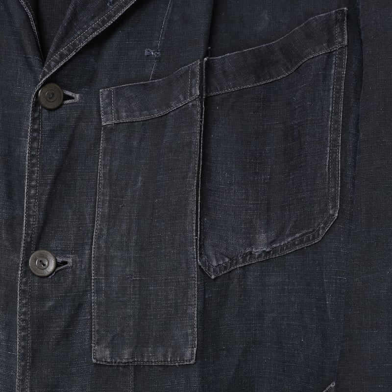 30-40s France Vintage SALACHE Black Linen Maqu