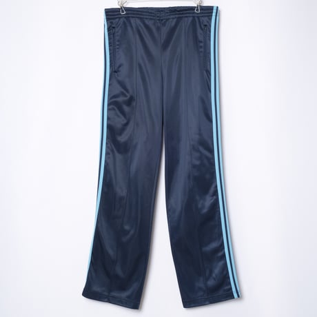 70-80s Vintage adidas Ventex ATP Track Trousers Navy × Light Blue (Made in France)