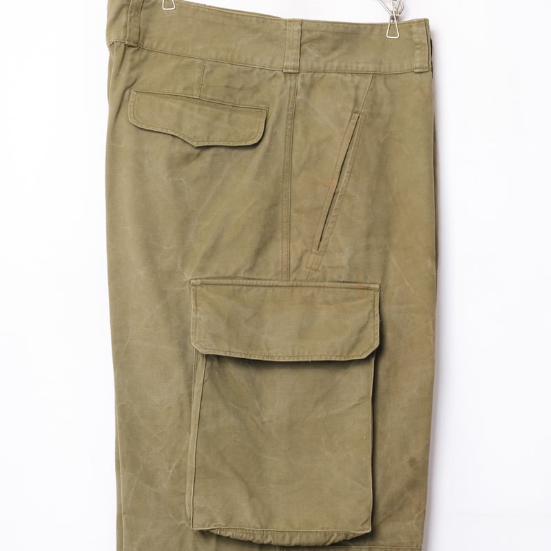 レア ワンウォッシュ M47 前期 フランス軍 ④ French Army M47 Trousers Early Canvas Size 15 |