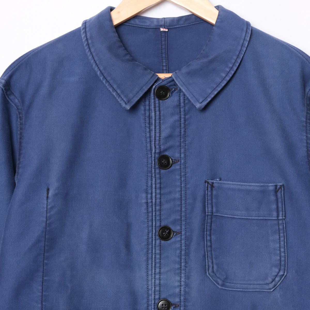 50s ADOLPHE LAFONT モールスキン　ブルー　ユーロ　古着　ワーク 50s France Vintage Adolphe Lafont Blue Moleski