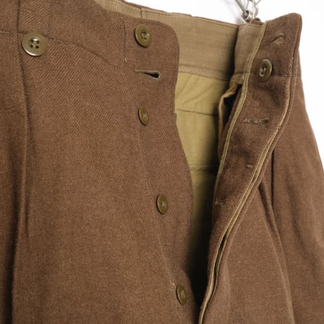 50s French Army Wool Trousers Size 22 -1