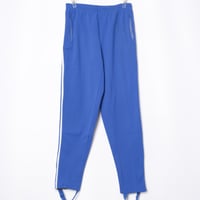 70s Vintage adidas Ventex World Mark Track Trousers Blue (Made in France)