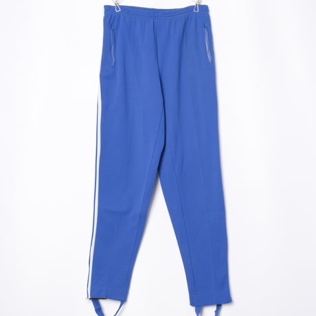 70s Vintage adidas Ventex World Mark Track Trousers Blue (Made in France)