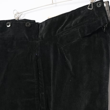 40-50s  France Vintage VETVOR Black Corduroy Trousers Dead Stock