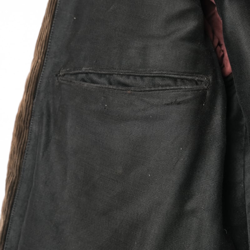 30-40s France Vintage Brown Corduroy Hunting Ja
