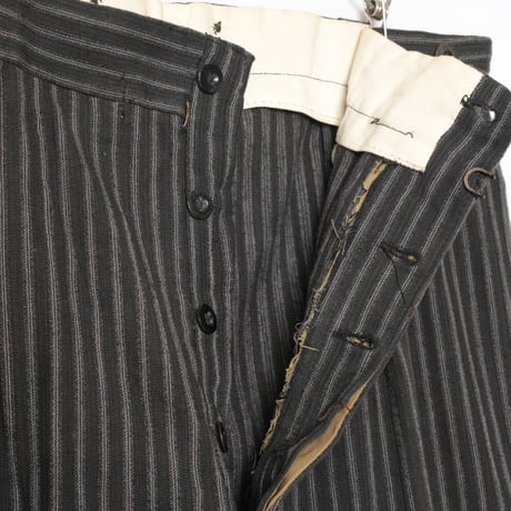 40-50s France Vintage Stripe Trousers