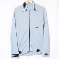 70-80s Vintage adidas Knit Jacket Light Blue（Made in West Germany）
