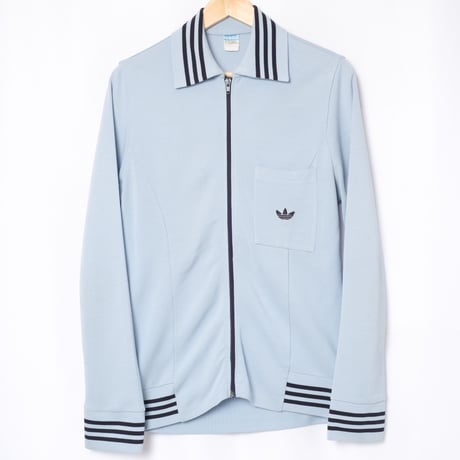 70-80s Vintage adidas Knit Jacket Light Blue（Made in West Germany）