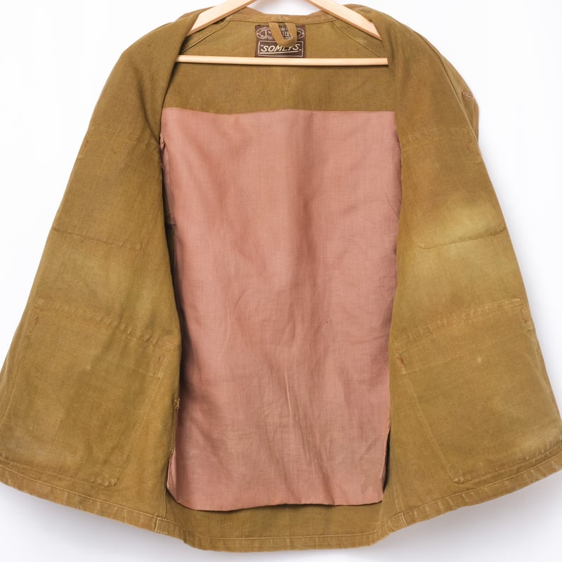 30-40s France Vintage SOMLYS Linen Hunting Jack...