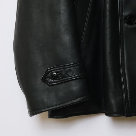 70s French Vintage Leather Jacket (Corbusier Jacket)-BrownCheck