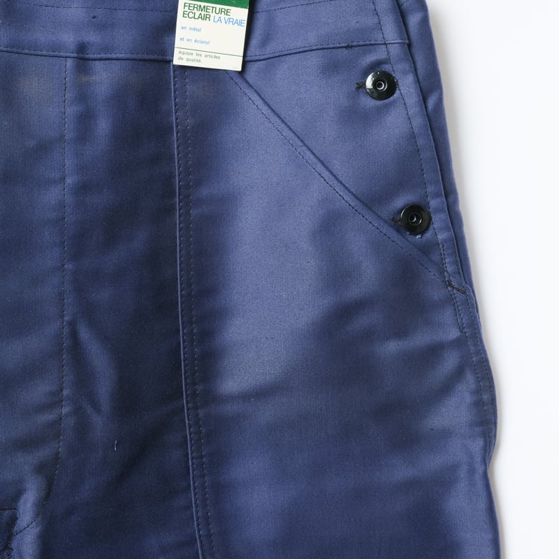 【40s】ブルー モールスキン オーバーオール 40-50s Le Mont St Michel Blue Moleskin Work Ov
