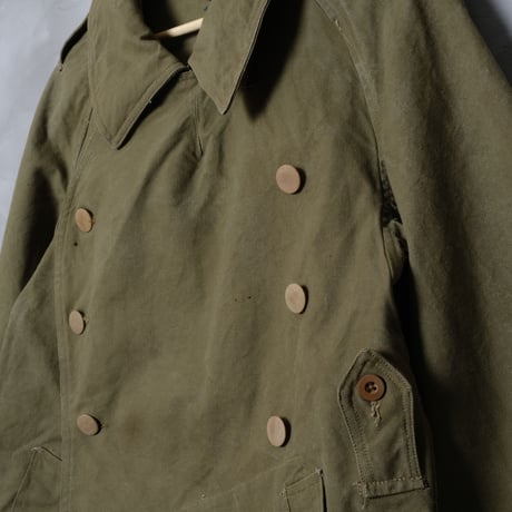 French Army M38 Motorcycle Coat  1st Wood Flat Button