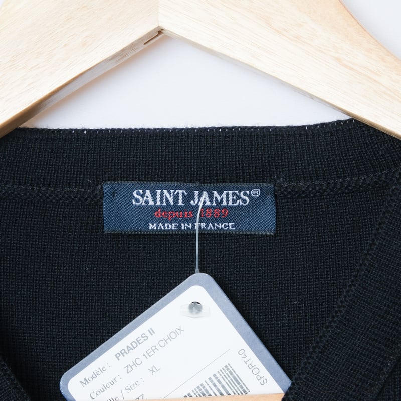 SAINT JAMES Navy Vneck Knit Size XL | Ugla パンと古着と本