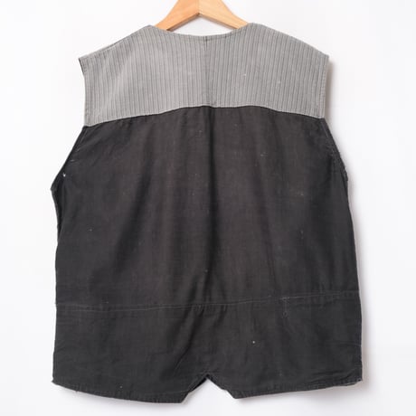 30-40s France Vintage Stripe Cotton Stripe Gillet 2