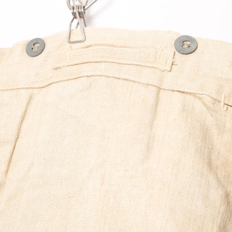 30s French Army Linen HBT Bourgeron Trousers Dead Stock