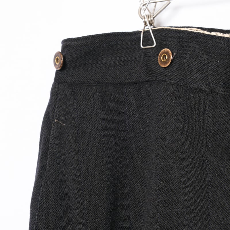 30-40s France Vintage Wool Black Trousers | Ugl 30-40s France Vintage Wool Black Trousers | Ugl