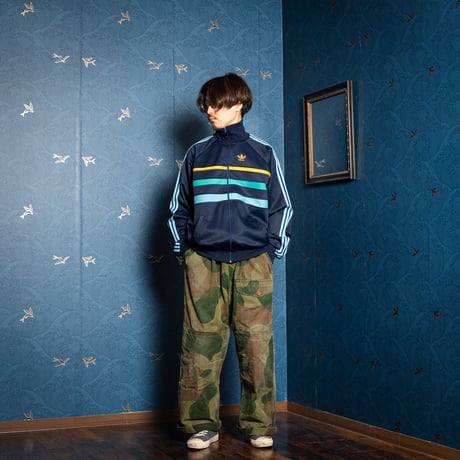 70-80s Vintage adidas Ventex Track Jacket Model First Navy × 3colors (Made in France) Size186