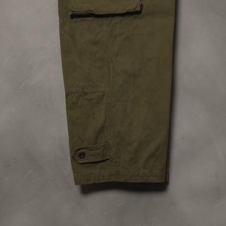 French Army M47 Trousers Early Size13 Herringbone Used