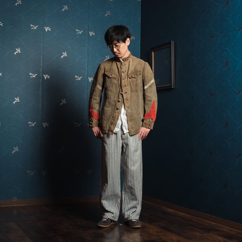 ヴィンテージ 古着 ファイヤーマン ジャケット　fireman 90s ベージュ 1900s France Antique Fireman Jacket Beige | U