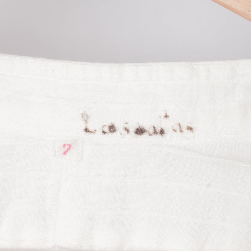 30s France vintage shirts ギャザー　刺繍　ドレスシャツ 30-40s France Vintage Cotton Dress Shirt | Ugla