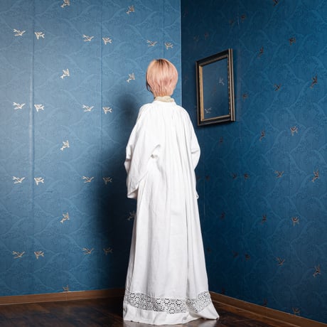 Early 1900s France  Antique Linen Church Smock