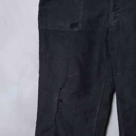 40-50s Le Mont St Michel  French Work Black Moleskin Overalls