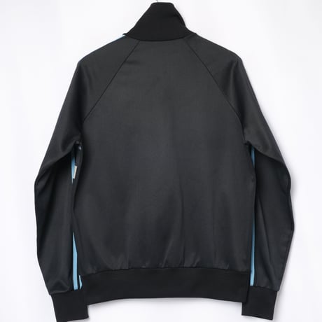 70-80s Vintage adidas Ventex Track Jacket Model First Black× Light Blue (Made in France)