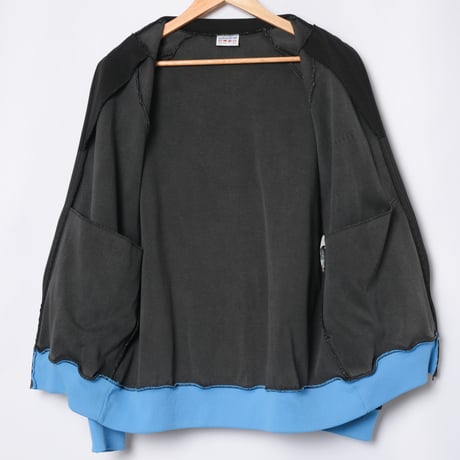 80s Vintage adidas Track Jacket Black × Light Blue（Made in France)