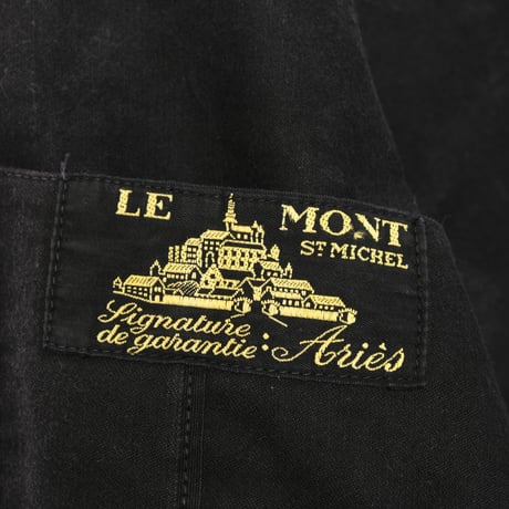 40-50s Le Mont St Michel Black Moleskin Jacket