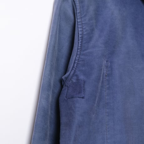 40s France Vintage Paul Passant Blue Moleskin Work Jacket