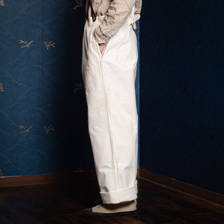 -30s French Army  Cotton Bourgeron Trousers Metal Button