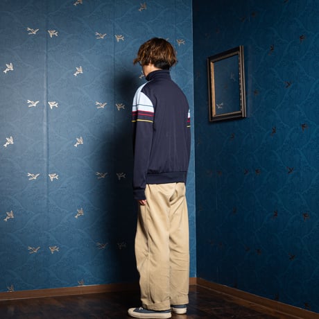 70-80s Vintage adidas Ventex Track Jacket Navy × Light Blue（Made in France)