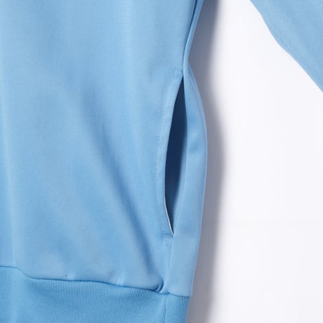 70-80s Vintage adidas Ventex Collarless Track Jacket Light Blue × Navy