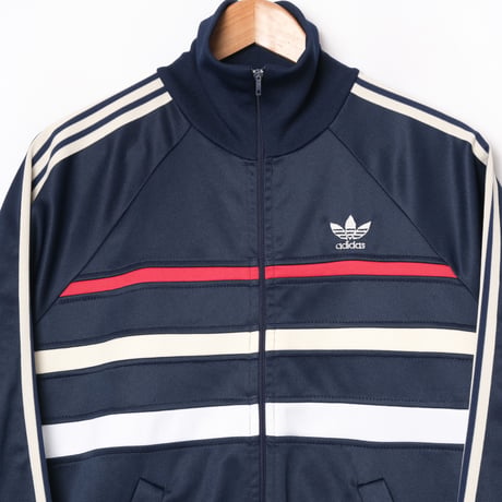 70-80s Vintage adidas Ventex Track Jacket Model First Navy× White ×Red (Made in France)