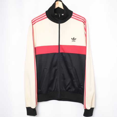 70-80s Vintage adidas Ventex Track Jacket Black×Ivory×Red (Made in France)