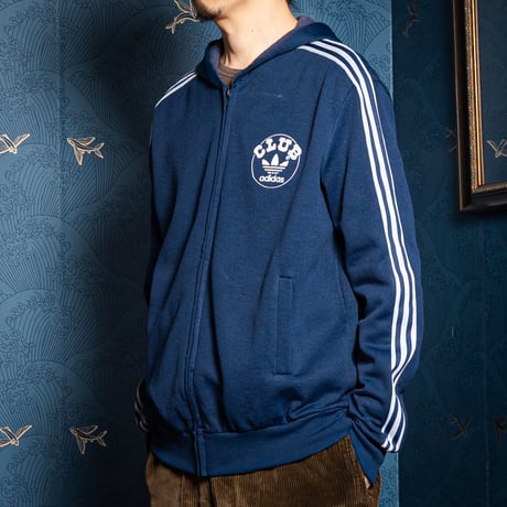 70s-80s Vintage Ventex CLUB adidas Hoodie (Made in France)