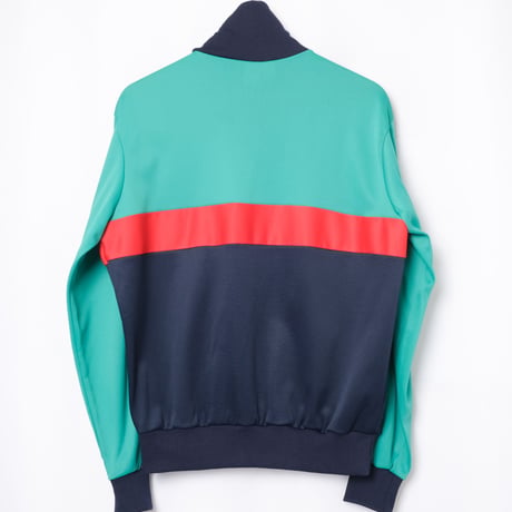 70-80s Vintage adidas Ventex Track Jacket Green×Red×Navy (Made in France)