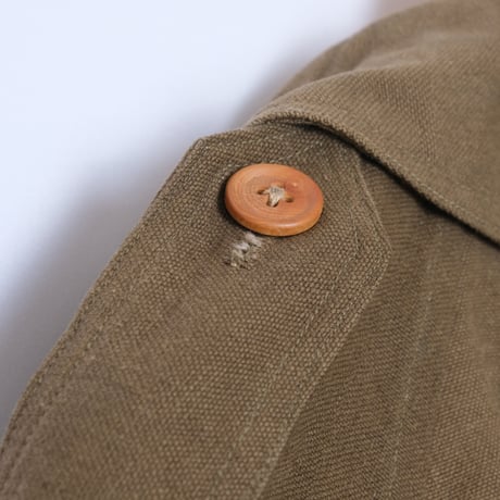 French Army M38 Motorcycle Coat 2nd  Wood Button