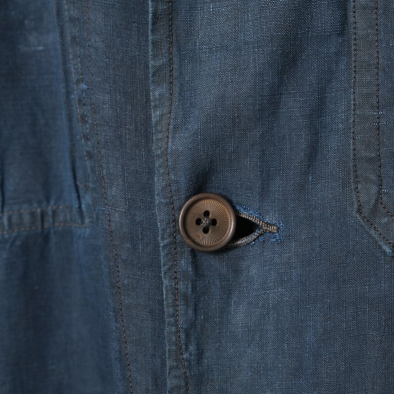 30-40s France Vintage Indigo Linen Maquignon 30-40s France Vintage Indigo Linen Maquignon