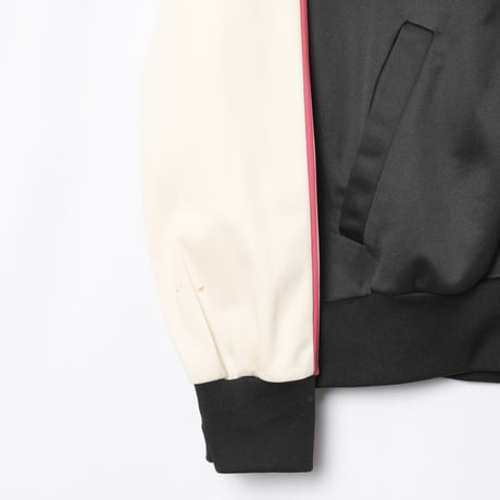 70-80s Vintage adidas Ventex Track Jacket Black × Ivory × Red (Made in France)