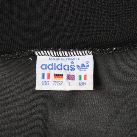 80s Vintage adidas Track Jacket Black × Light Blue（Made in France)