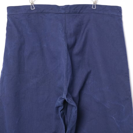French Army HBT Mechanic Trousers Wood Buttons Dead Stock