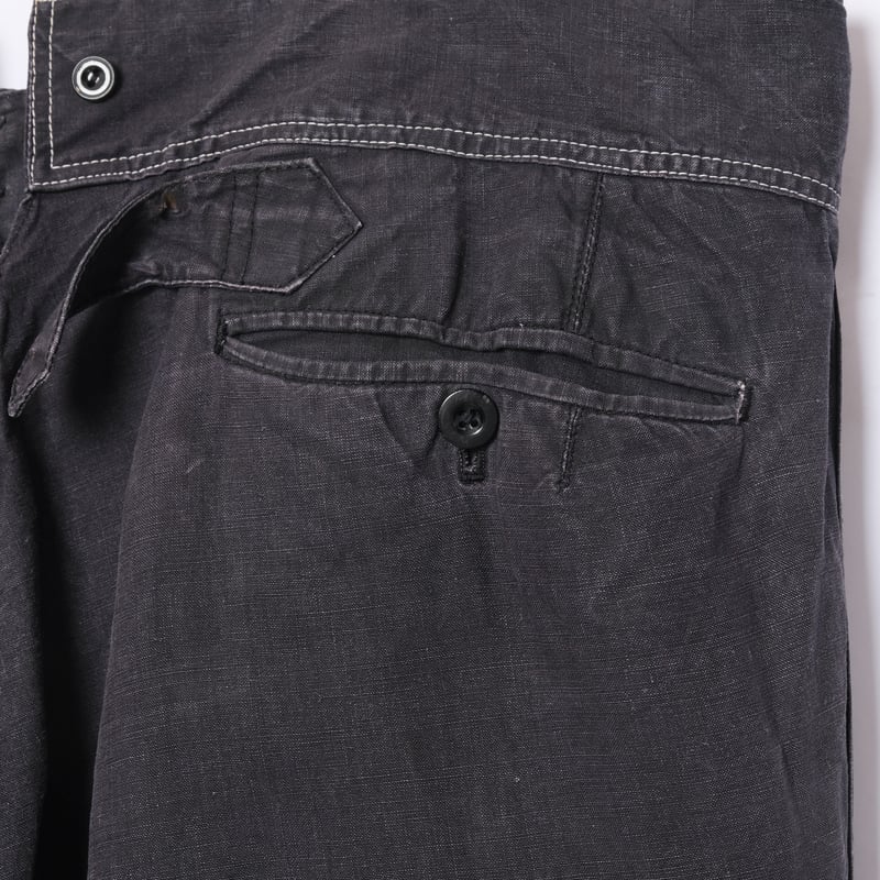 30-40s France Vintage SALASHE Black Linen Maq 30-40s France Vintage SALASHE Black Linen Maq
