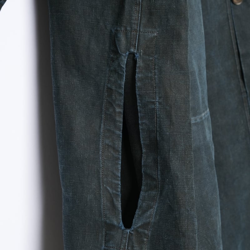 20s France Antique Indigo linen Biaude (Fullop 20s France Antique Indigo linen Biaude (Fullop