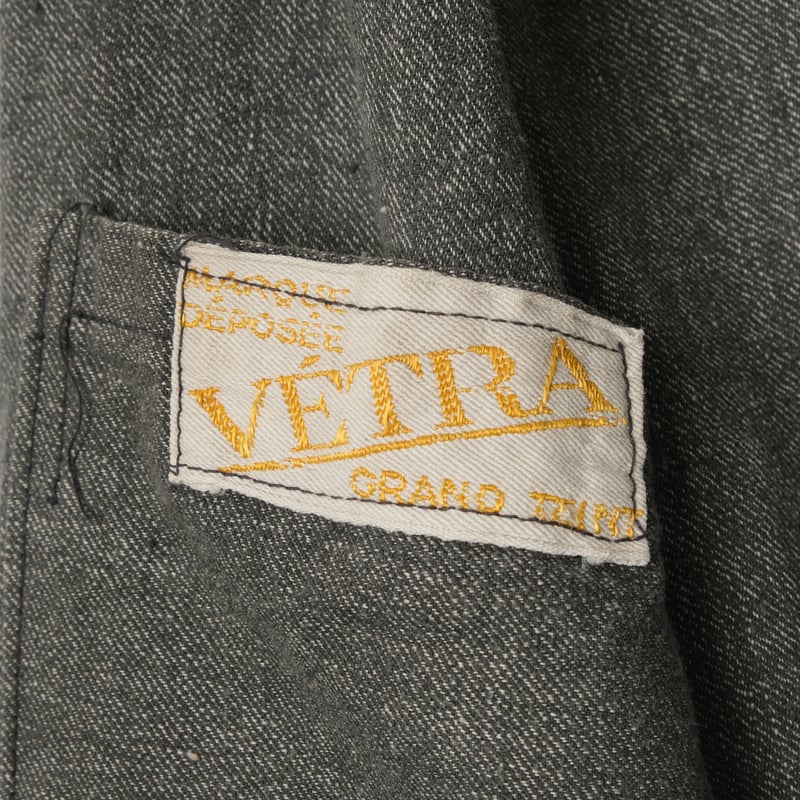 30-40s French Vintage VETRA Black Chambray Atel