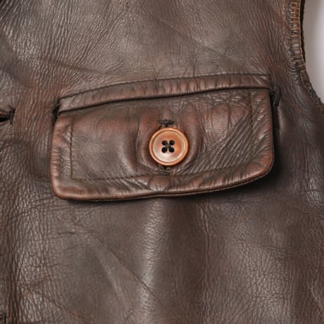 40s Euro Vintage Leather Vest