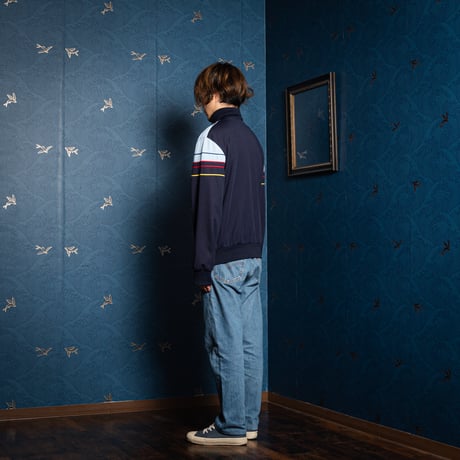 70-80s Vintage adidas Ventex Track Jacket Navy × Light Blue (Made in France)
