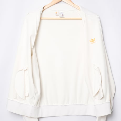 70-80s Vintage adidas Ventex ATP Track Jacket White × Light Blue (Made in France)