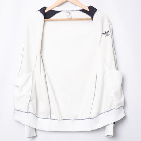 70-80s Vintage adidas Ventex ATP Track Jacket White × Navy (Made in France)